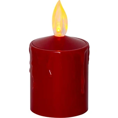 Afbeelding van LED buitenkaars met lichtsensor, rood, flikkerend