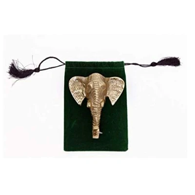 Afbeelding van HomeZone Gouden Effect Olifant Hoofd Wandmontage Jas Haak Dier Hanger Peg Home Decor Decoratieve Nieuwigheid Opknoping Slaapkamer Badkamer Hal
