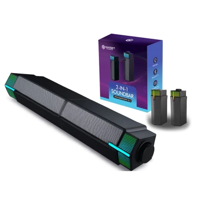 Afbeelding van 2 in 1 Soundbar PC Speakers met Bluetooth 5.3 RGB verlichting Speakerset Computer