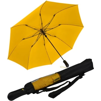 Afbeelding van iX brella XXL 124cm glasvezel golfzakparaplu met automatische, geel, 124 cm