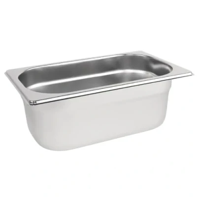 Afbeelding van Vogue Roestvrij Steel1/4 Gastronorm Pan 2.5Ltr/100mm Diep Voedsel Container