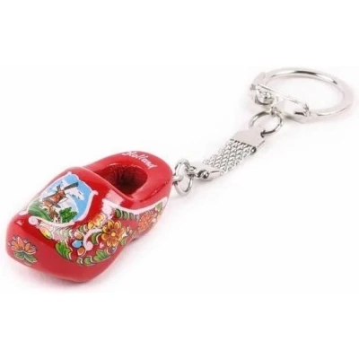 Afbeelding van Sleutelhanger Klomp Enkel Holland Rood 4 Cm Souvenir