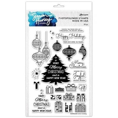 Afbeelding van Ranger Simon Hurley create. Clear Stamp Set Retro Holiday 15,2x22,86cm