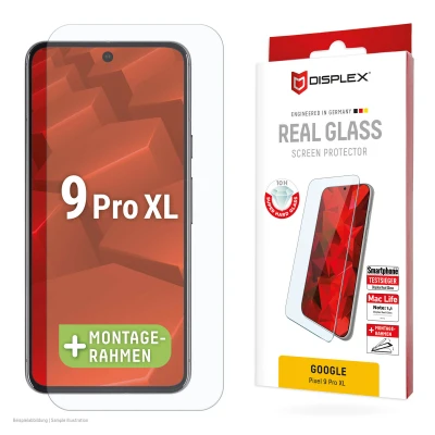 Afbeelding van Displex Real Glass, 2D Panzerglas (1 Stuk, Google Pixel 9 Pro XL), Smartphone beschermfolie, Transparant
