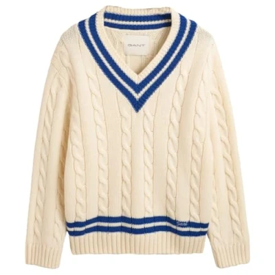 Afbeelding van GANT V NECK Trui, Heren, Maat: Small, Cream