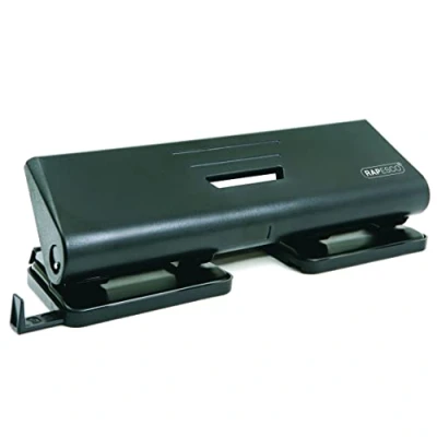 Afbeelding van Rapesco PF75P0B1 75 P 4 Gats Perforator, Capacieteit 16 Vellen,Zwart