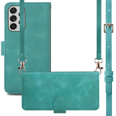 Afbeelding van Samsung Galaxy A53 Hoesje Kunstleder iMoshion Bookcase Turquoise Telefoonhoesje