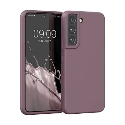 Afbeelding van kwmobile telefoonhoesje geschikt voor Samsung Galaxy S22 Hoesje met siliconen coating Smartphone case in druivenblauw