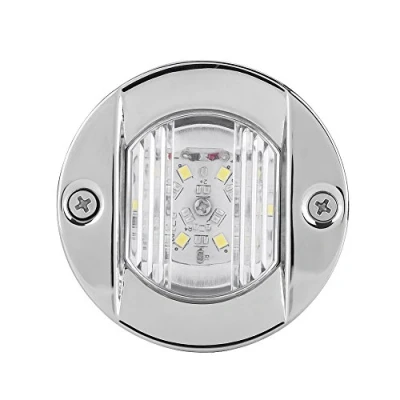 Afbeelding van 12 V boot achterlicht LED navigatielampje wit roestvrij staal zeilen signaal lichten waterdicht marine licht jacht transom Boot/jacht onderdelen en accessoires