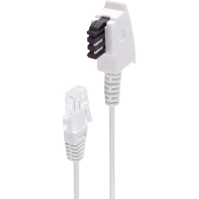 Afbeelding van Shiverpeaks DSL Adapterkabel [1x Telefoonstekker Duitsland (TAE F) 1x RJ45 stekker 8p2c] 3 m Wit