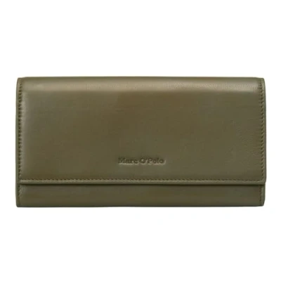 Afbeelding van Marc O&#039;Polo Leren Portemonnee Jessie Combi Wallet Forest Floor Olijfgroen