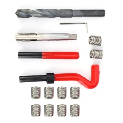 Afbeelding van 15 Stuks Draadinzetstukken M14x1.5 Binnendraad Reparatie Accessoire Assortiment Kit Boor Helicoil Reparatieset, Schroefdraadreparatiesets Auto