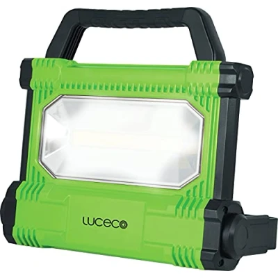 Afbeelding van Luceco Oplaadbare bouwspot, 30 W, draagbare werklamp, 2500 lumen, koplamp IP54 waterdicht, acculamp 6.600 mAh batterij
