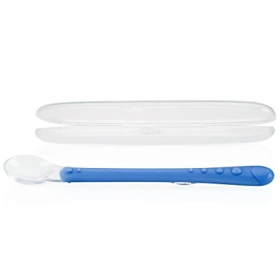 Afbeelding van Nûby silicone lepel vanaf 6 maanden in blauw