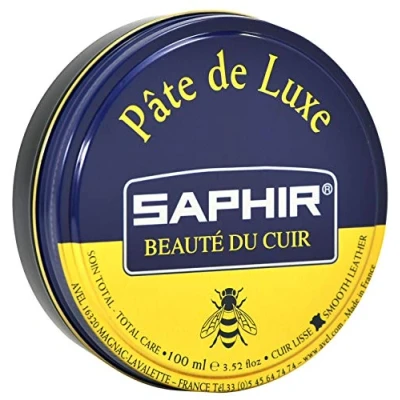 Afbeelding van Saphir Pate de Luxe blik schoenpoets 01 Zwart 100ml