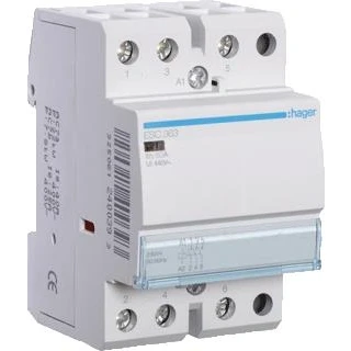 Afbeelding van Hager magneetschakelaar ac esc 3no 63 1 400v 32 3 kw u spoel 230v 50hz 60hz esc363