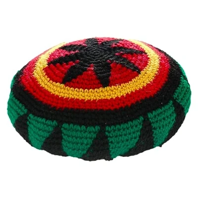 Afbeelding van Wol Gebreide Rasta Hoed Reggae Jamaicaanse Cap Kleurrijke Beanie Gehaakte Slouchy Baggy Cap, Kleurrijk, L