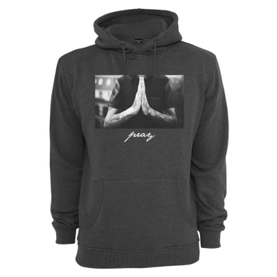 Afbeelding van Mister Tee PRAY Hoodie, Heren, Maat: XL, Charcoal