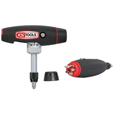 Afbeelding van KS Tools 911.2475 1/4&quot; T Greep ratel bit schroevendraaier, 7 dlg