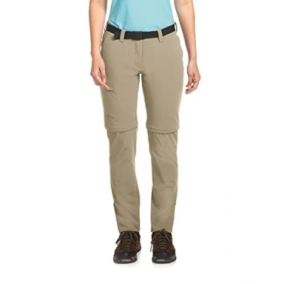 Afbeelding van Maier Sports dames Inara slim zip wandelbroek, afritsbare outdoorbroek, trekkingbroek met afneembare broekspijpen, fit
