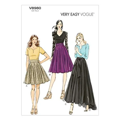 Afbeelding van Vogue V8980 VGE A5 (6 8 10 12 14) naaipatroon voor het naaien, elegant, extravagant, modieus