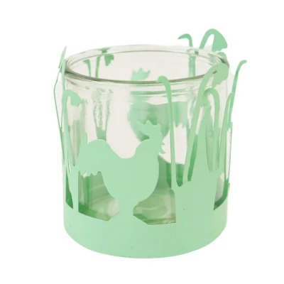 Afbeelding van Theelichthouder Jeanet M groen 11,5 cm