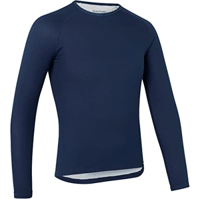 Afbeelding van GripGrab Ride Thermal Lange Mouw Winter Fiets Ondershirt Polygiene Base Layer Thermoshirt Navy Blauw Heren Maat XXL