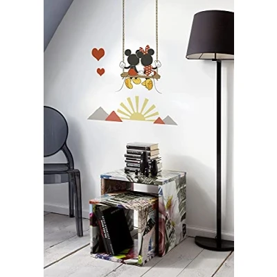 Afbeelding van Komar Wandfolie Mickey Swing 50x70 cm (breedte x hoogte), zelfklevende wandtattoo (7 delig)