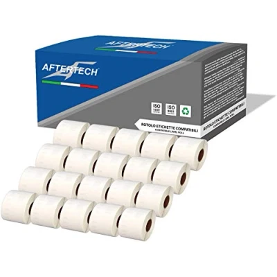 Afbeelding van Aftertech 20 x 99014, 54 101 mm, compatibele zelfklevende etiketten (220 etiketten/rol = 4400 totaal) voor Dymo LabelWriter Seiko SLP etiketteermachines S0722435 99014