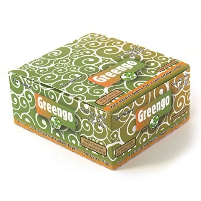 Afbeelding van Greengo Box Unbleached King Size Slim Papers met tips sigarettenpapier