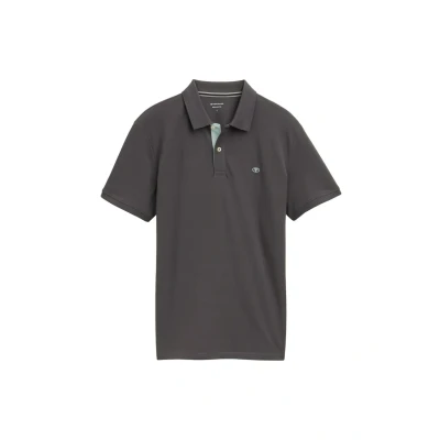 Afbeelding van TOM Tailor Basic WITH Contrast Poloshirt, Heren, Maat: Small, Dark shadow