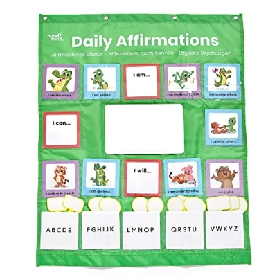 Afbeelding van Learning Resources affirmaties voor elke dag, mindfulness, affirmatiekaarten, positieve kinderen, vakjeskaart in de klas, sociaal emotionele vaardigheden ontwikkelen