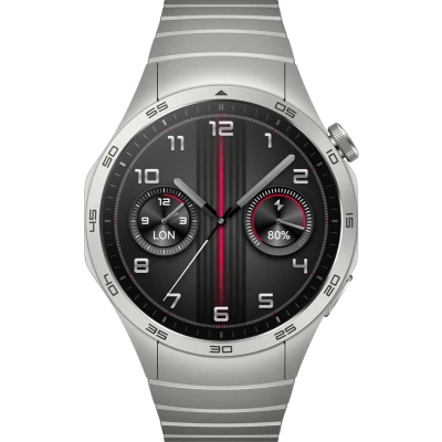 Afbeelding van Huawei Watch GT 4 46mm Zilver (Zilveren Schakelband)