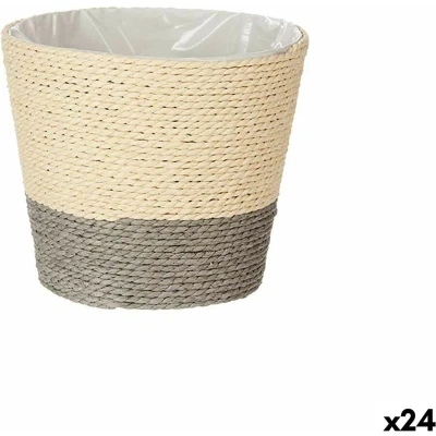 Afbeelding van Grondlegger 15 x 14 cm Grijs Natuurlijk Touw Plastic (24 Stuks)
