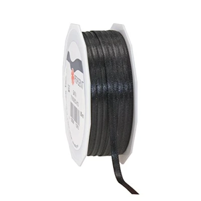 Afbeelding van Präsent cadeaulint, polyester, zwart, 50 m spoel 6 mm