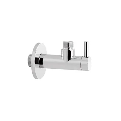 Afbeelding van HotBath Pal hoekstopkraan rond met filter 1/2&quot; Geborsteld Koper PVD P2002BCP