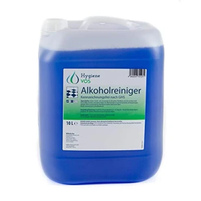 Afbeelding van Hygiene VOS alcohol reiniger met geur 10 liter. Zachte voor gladde oppervlakken zoals glas, kunststof maar ook gelakte meubelen en kunstleer