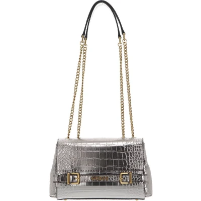 Afbeelding van GUESS Schoudertas Sestri Convertible Xbody Flap Bag Pewter Stone Zilverkleurig