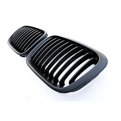 Afbeelding van Radiator sport front ribbelgrill zwart mat registratievrij set geschikt voor BMW E46 Limousine Touring 98 01