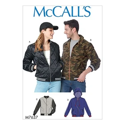 Afbeelding van Mccall&#039;s Patterns 7637 XN, Misses en herenjassen, maten XL XXXL, Tissue, Multi/Kleur, 17 x 0,5 0,07 cm