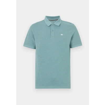 Afbeelding van TOM Tailor WITH Contrast Poloshirt, Heren, Maat: Large, Meadow teal dark melange