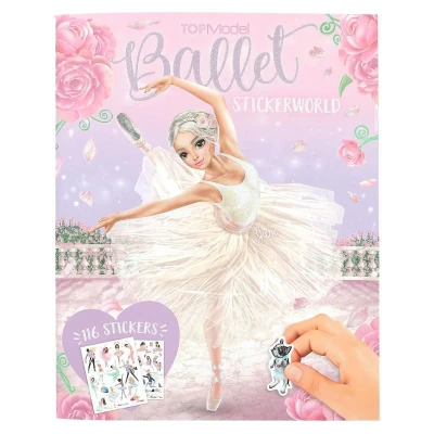 Afbeelding van Depesche 13049 TOPModel Stickerworld Ballet Stickerboek met 20 geïllustreerde achtergrondpagina&#039;s om zelf te ontwerpen, incl. 3 dubbelpagina stickers
