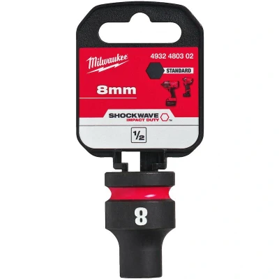 Afbeelding van Milwaukee Accessoires SHOCKWAVE Krachtdop 1/2&quot; kort 8 mm 1 stuk 4932480302