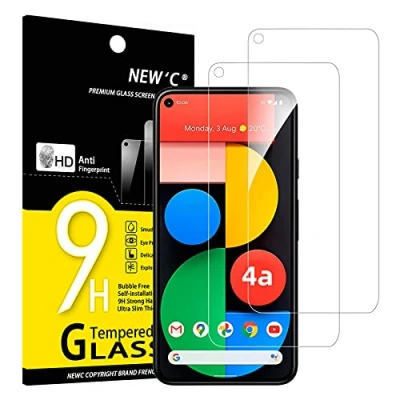 Afbeelding van NEW&#039;C 2 Stuks, Screen Protector voor Google Pixel 4a 5G, [Niet 4a] Gehard Glass Schermbeschermer Film 0.33 mm ultra transparant, resistent