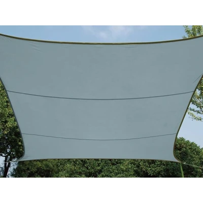 Afbeelding van Perel Schaduwdoek, waterafstotend, 4 x 3 m, 160 g/m², polyester, rechthoek, lichtgrijs