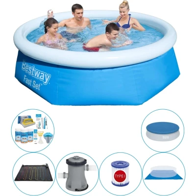 Afbeelding van Bestway Fast Set Rond 244x66 cm Zwembad Combi Deal
