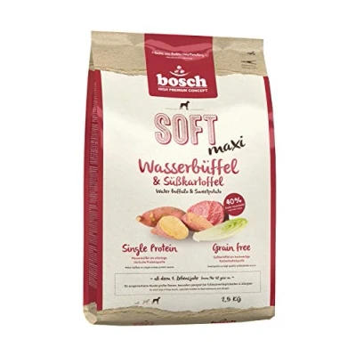 Afbeelding van bosch HPC SOFT Maxi Waterbuffel &amp; Zoete Aardappel Semi Moist hondenvoer voor volwassen honden van grote rassen Single Protein Grain Free 1 x 2,5 kg