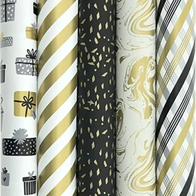 Afbeelding van Gatsby 2 Cadeaupapier assortiment inpakpapier meter x 70 cm 10 rollen