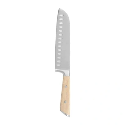 Afbeelding van Sitram 715497 Santoku mes L 31,5 cm lemmet van roestvrij staal handvat geklonken beukenhout, FSC gecertificeerd
