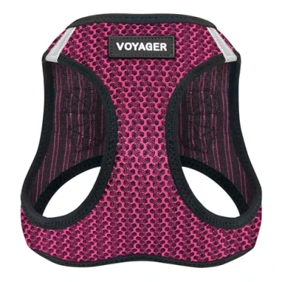 Afbeelding van Voyager Step in Air Hondentuig Instapharnas van mesh voor alle weersomstandigheden kleine en middelgrote honden Best Pet Supplies Fuchsia (2 kleurig), M